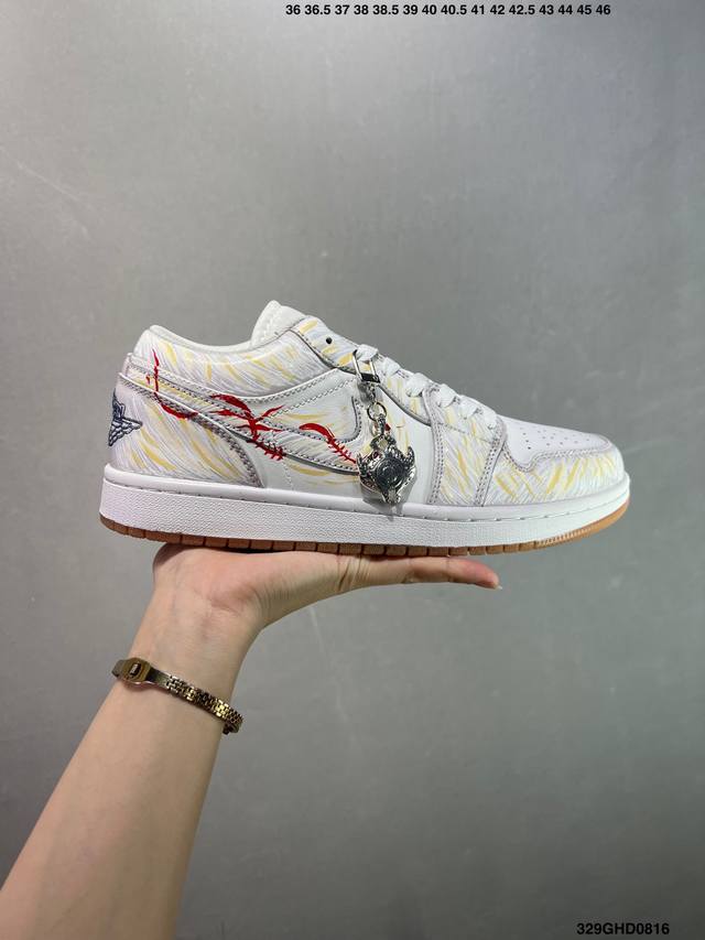 Company-level Nike Air Jordan 1 Low Aj1 Qiao 1 low-top casual sneakers synchron
