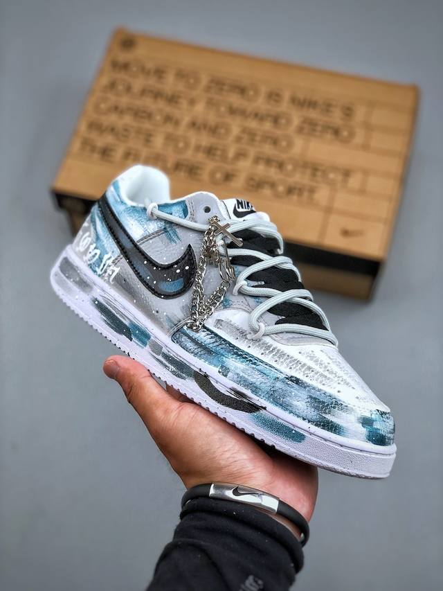 Authentic J-edition Nike Court Vision Lo 'Diy' custom low-top, versatile, breat