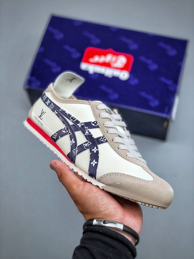 C Edition Onitsuka Tiger Mexico 66 'DIY' Custom Sneakers Series Non-slip, Wear-r
