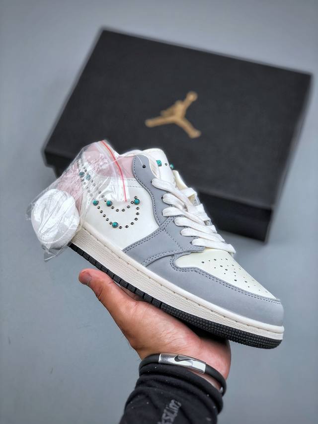 Air Jordan 1 Low Aj1 Joe 1 Emerald Swoosh low-top cultural casual sneakers Ih731