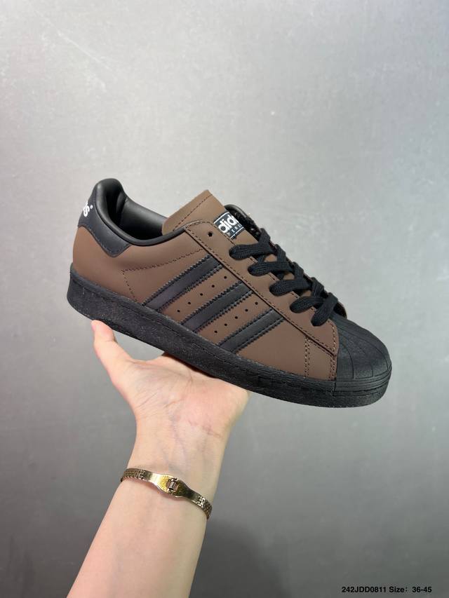 Ad Clover Originals Superstar 82 dark brown and black casual versatile shock-abs