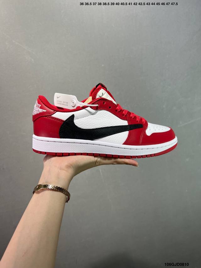Company-level Aj1 inverted hook Travis Scott X Air Jordan 1 "Reverse Mocha" Aj1