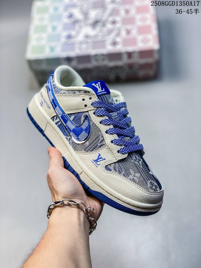Overseas hit limited edition! High-end customized Nike SB Dunk Low "Louis Vuitt