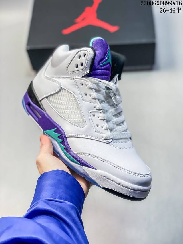 Company-level with half size Air Jordan 5 sports casual shoes trendy breathable
