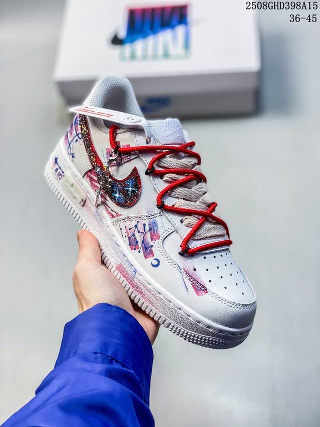 Corporate-level Nike Court Vision 1 Low "Phantom Cross" Hand-painted Graffiti C