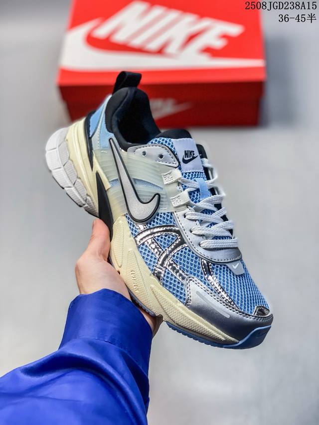 Authentic Nike V2K Run running shoes, retro style mesh breathable sports shoes i