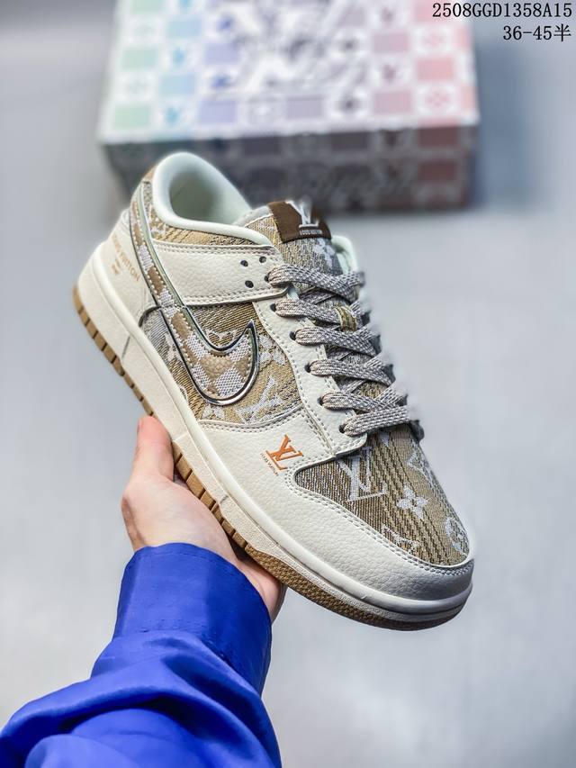 Overseas hit limited edition! High-end customized Nike SB Dunk Low "Louis Vuitt