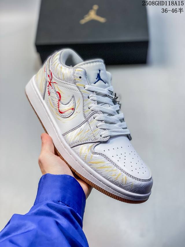 Nike Air Jordan 1 Low Aj1 Joe 1 low-top casual sneakers synchronized with the of