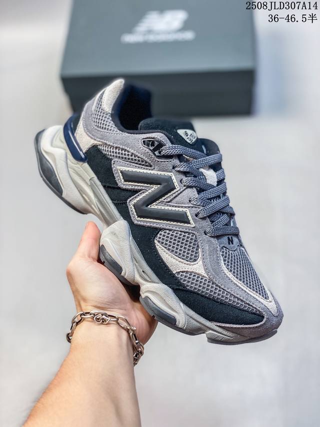 Company-level! The New Balance NB 9060 retro shoe features a double-panel, fros