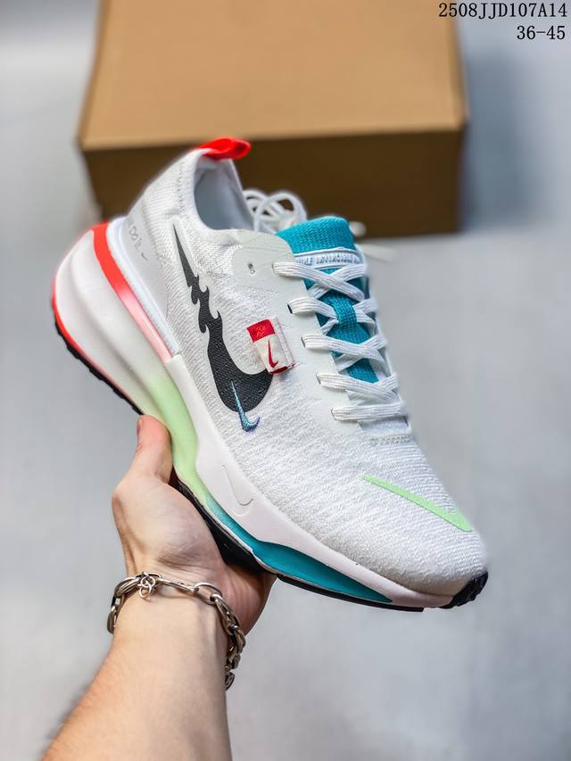 The Nike Zoomx Invincible Run Fk 3 functional running shoe features soft foam fo