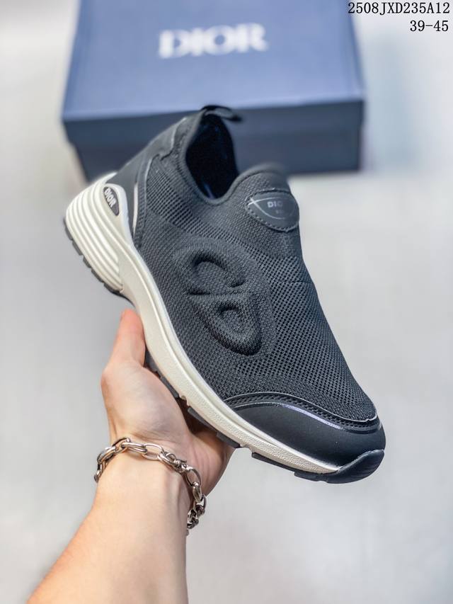 Dior B30 mesh fabric thick-soled lace-up casual low-top sports dad shoes 3Sn279Z