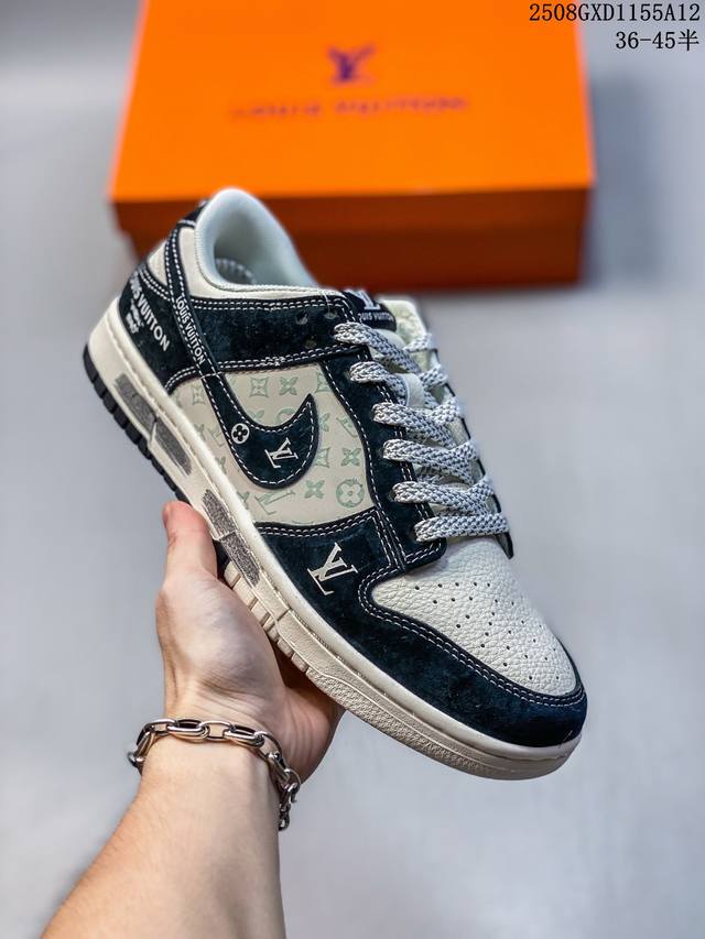 Overseas hit limited edition sale! Nike SB Dunk Low "LV joint black graffiti" a