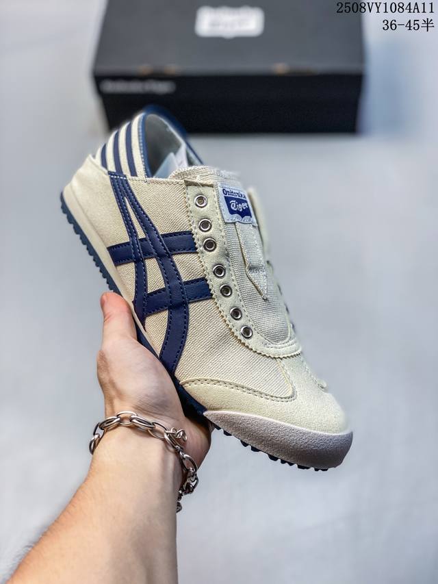 Genuine Onitsuka Tiger Mexico 66 Slip-On Low-top Summer Breathable Sports Casua