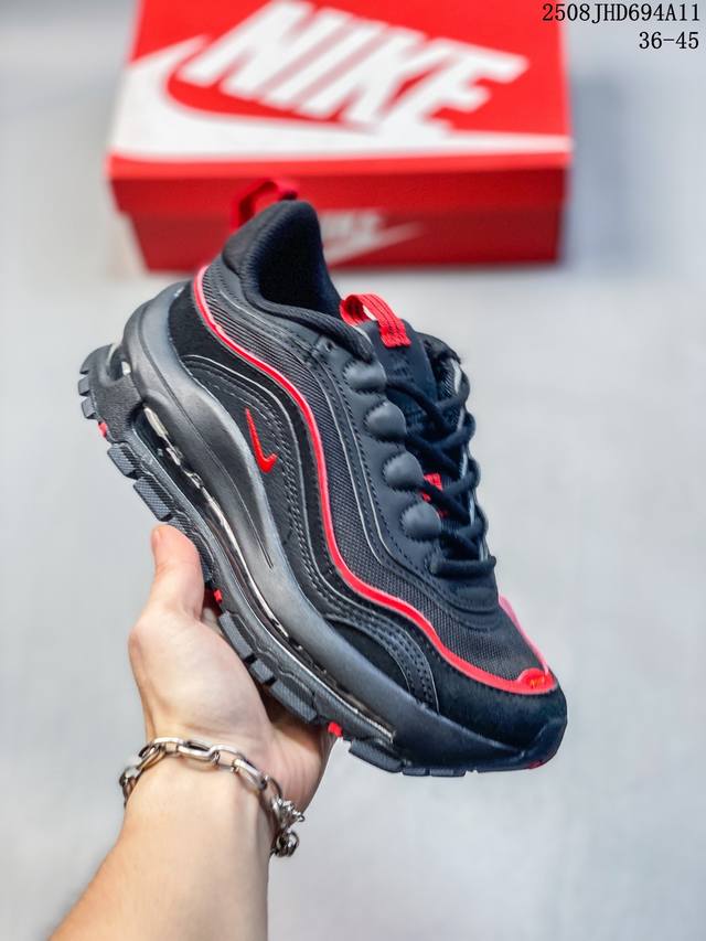 Nike Air Max 97 Futura Retro Sports Casual Cushioned Running Shoes for Men and