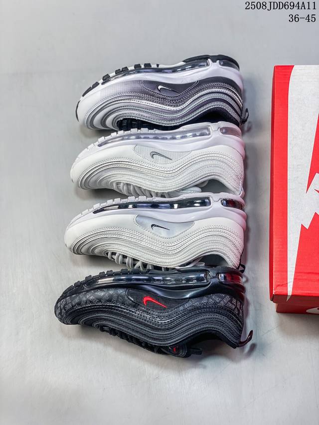 Nike Air Max 97 Air Cushion Bullet Men's Reflective Casual Running Shoes 921826-