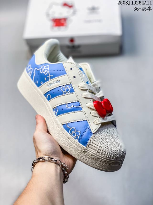 Adidas Originals Superstar Bold Bold leather wear-resistant lightweight low-top