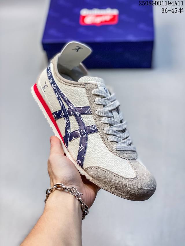 Onitsukatiger Onitsuka Tiger-Lv co-branded low-top sports casual shoes with navy
