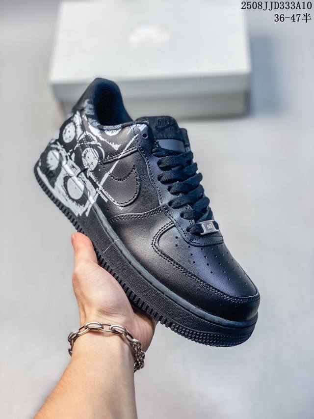 Nike Air Force 1 Low'07 Air Force One low-top casual sneakers, customized leathe