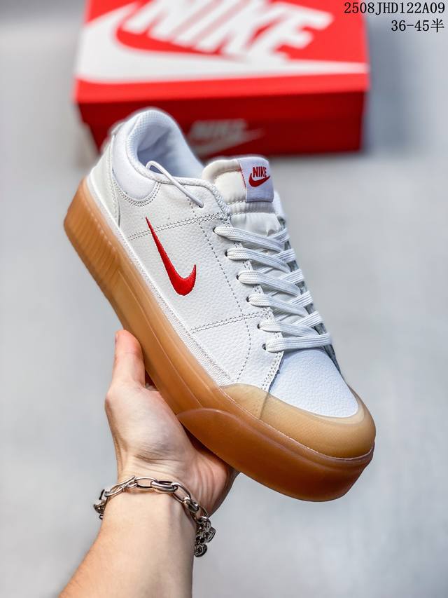 Nike Court Legacy Women's Student Versatile Thick-soled Height-Increasing Casual