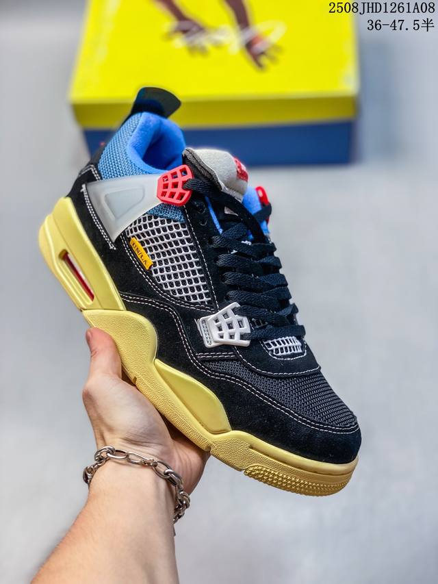 Jordan Ke Air Jordan 4 Retro Joe 4 Aj4 imported leather perfect shoe shape match