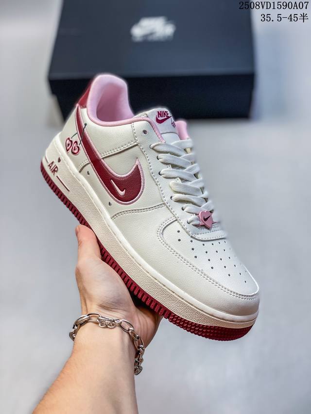 Corporate-grade with half sizes Nike Air Force 1 '07 low-top, thick-soled, heig