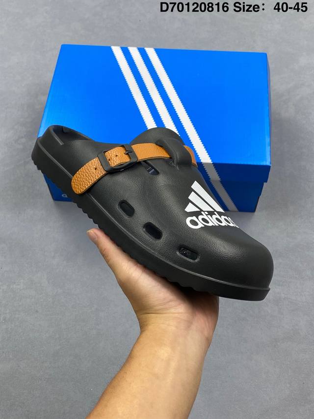 Adidas Superstar Trefoil Summer Casual Closed Toe Slippers Size: See the pictur