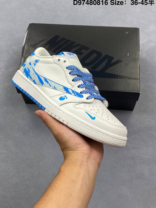 Corporate-level Nike Air Jordan 1 X Travis Scott Aj1 inverted hook Joe One inve