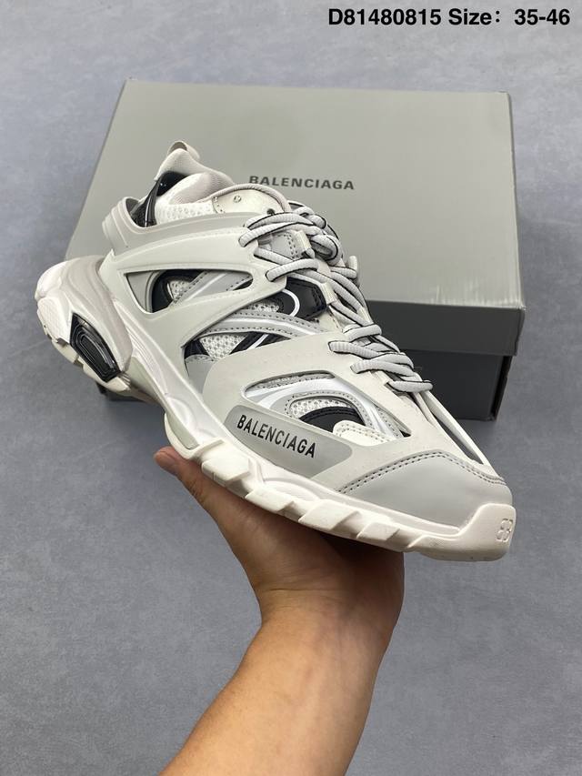 High-end luxury brand - Balenciaga Sneaker Tess S.Gomma Maille White Orange Gene