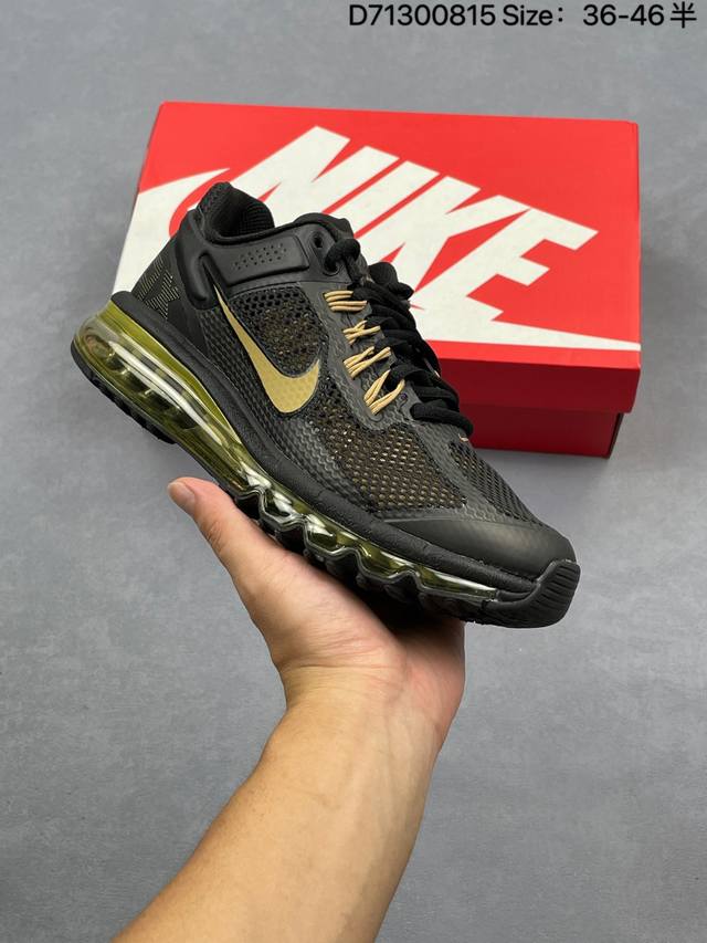 Nike Air Max 2013 Retro Breathable Mesh Cushioned Running Shoes with a full-len