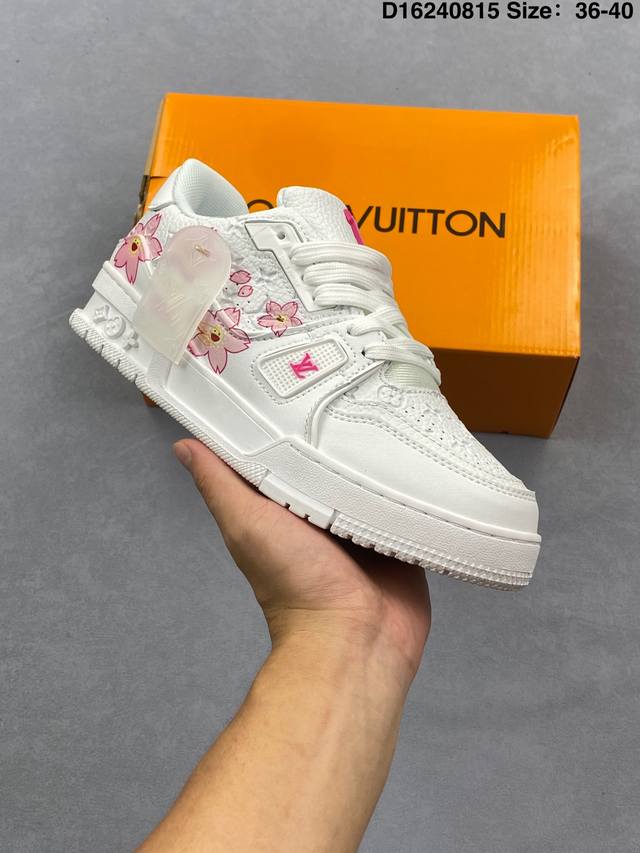 New Lv Louis Vuitton Trainer Sneaker Low casual sports culture versatile sneake