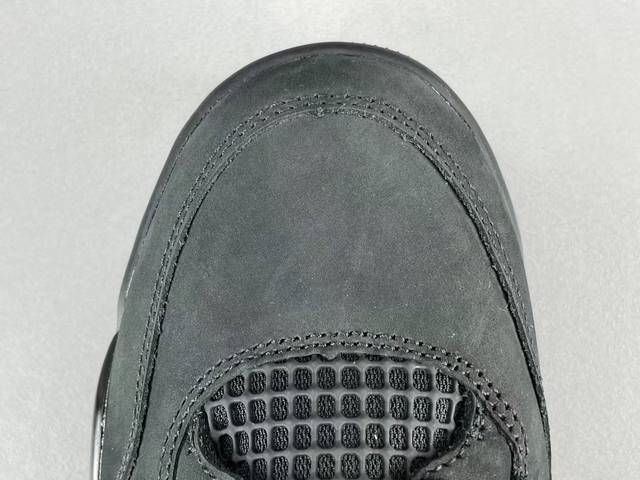 Channel advantage! pure original Aj4 Jordan Air Jordan 4 black cat suede mid-top
