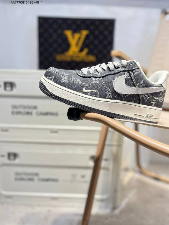 Lv X Nk Air Force 1'07 Low Air Force One Low-top Casual Sneakers#Custom leather,