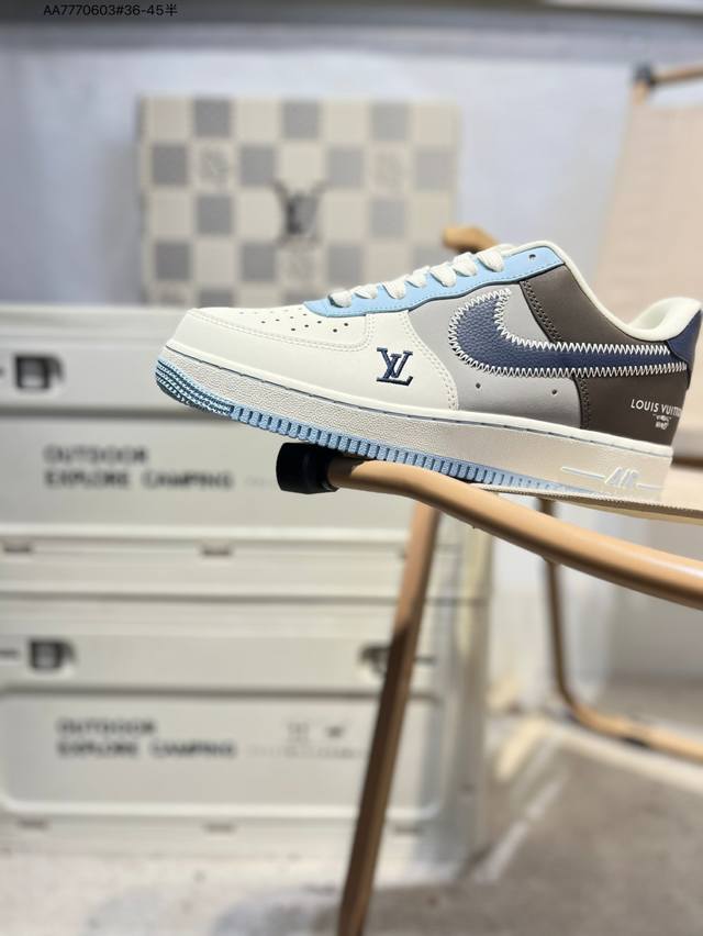 Lv X Nk Air Force 1'07 Low Air Force One Low-top Casual Sneakers#Custom leather,
