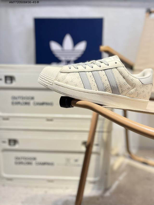Lv X Adidas Originals Superstar classic colorway, classic shell toe, official we