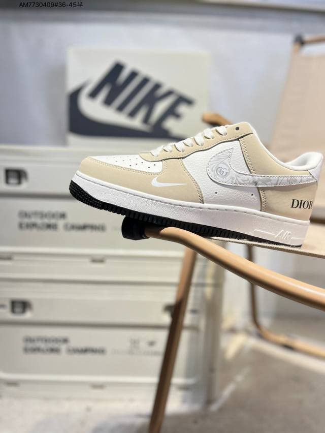 Dior X NK Air Force 1'07 Low Air Force One Low-top Casual Sneakers#Custom leathe