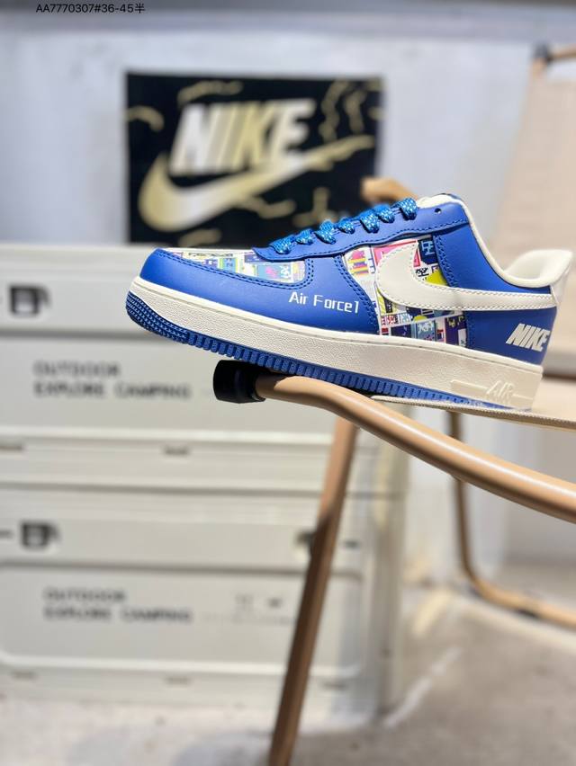 Nk Air Force 1'07 Low Air Force One low-top casual sneakers#Custom leather, orig