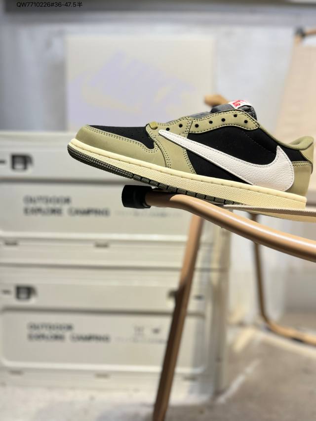 Company-grade top-grain leather Air Jordan 1 Low Golf Sp Neutral Oliv Aj1 Jorda