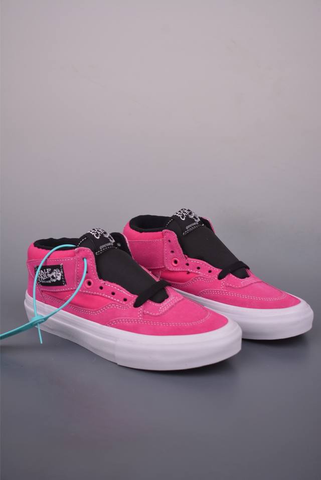 Vans Skate Half Cab Rose Red Dragon Fruit American Retro Casual Mid-cut Professi