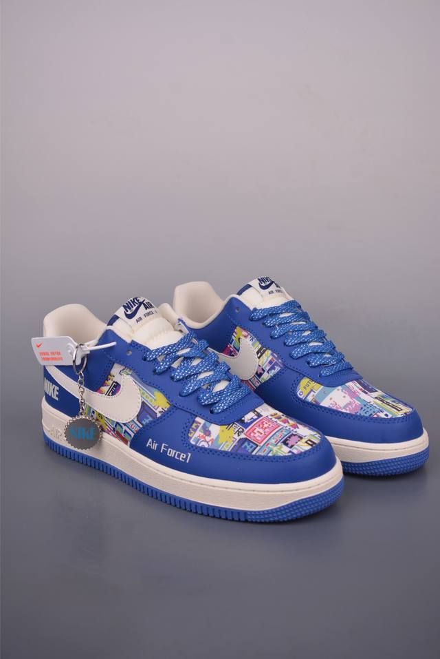 Nike Air Force 1 Low white and blue Original last and cardboard create a pure ai