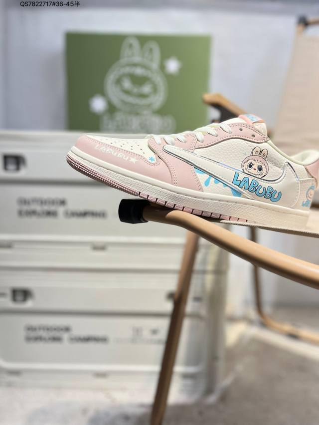 Company-grade first-layer leather Labubu x Jordan Air Jordan 1 Low Aj1 low-top s