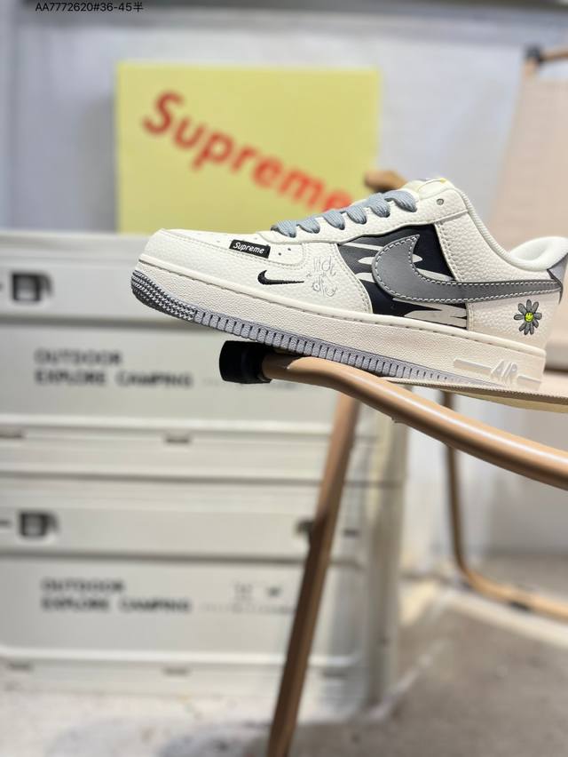 Nk Air Force 1'07 Low Air Force One low-top casual sneakers#Custom leather, orig