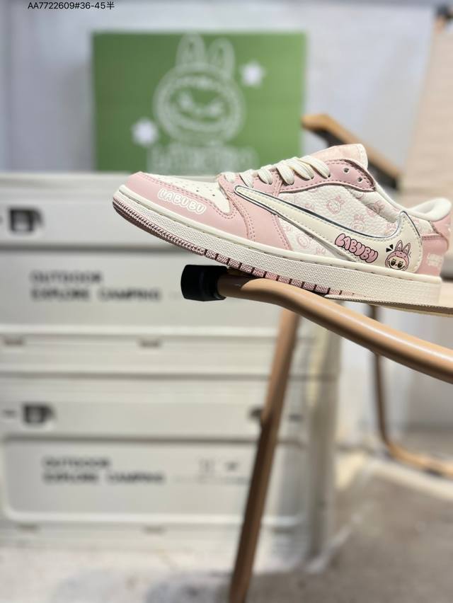 Company-grade first-layer leather Labubu x Jordan Air Jordan 1 Low Aj1 low-top s