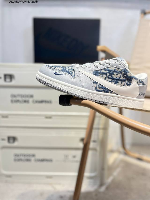 Company-level top-layer Pi Dior x Jordan Air Jordan 1 Low Aj1 low-top series bas