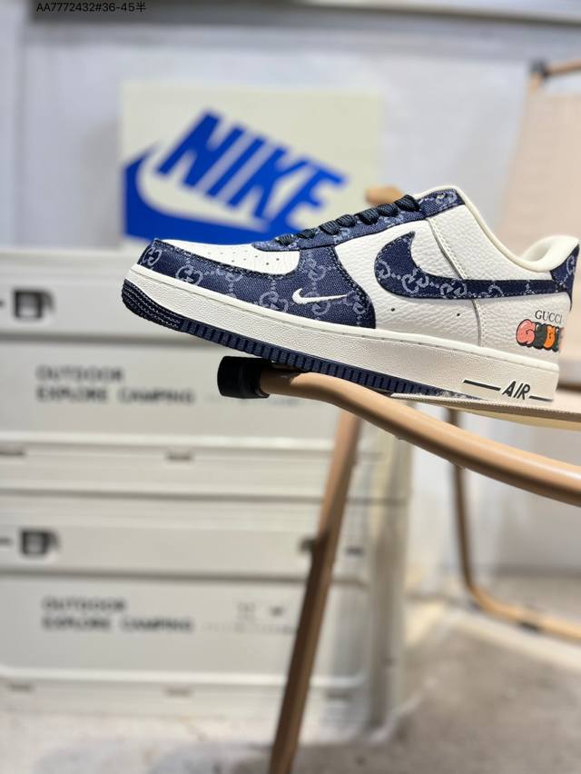 Gucci X NK Air Force 1'07 Low Air Force One Low-top Casual Sneakers#Custom leath