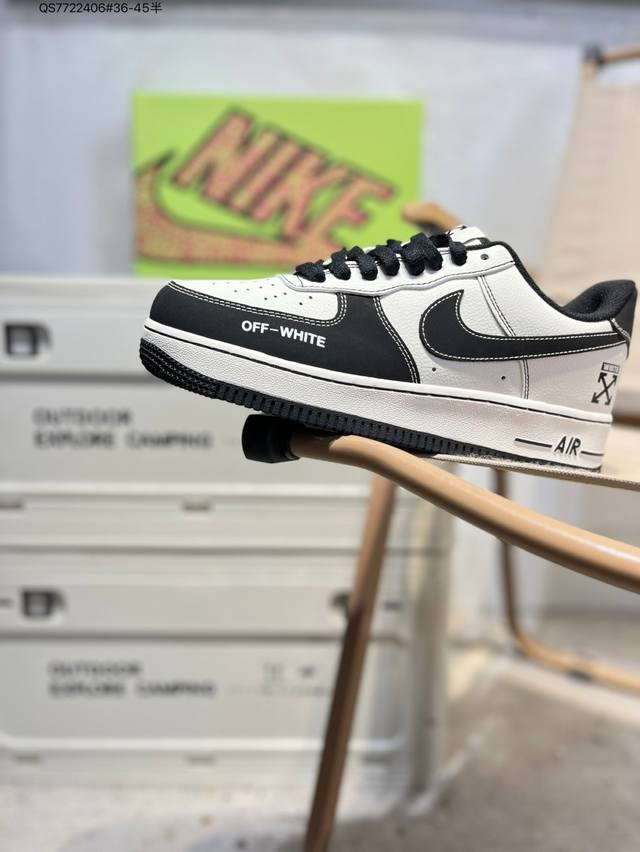 Nk Air Force 1'07 Low Air Force One low-top casual sneakers#Custom leather and o