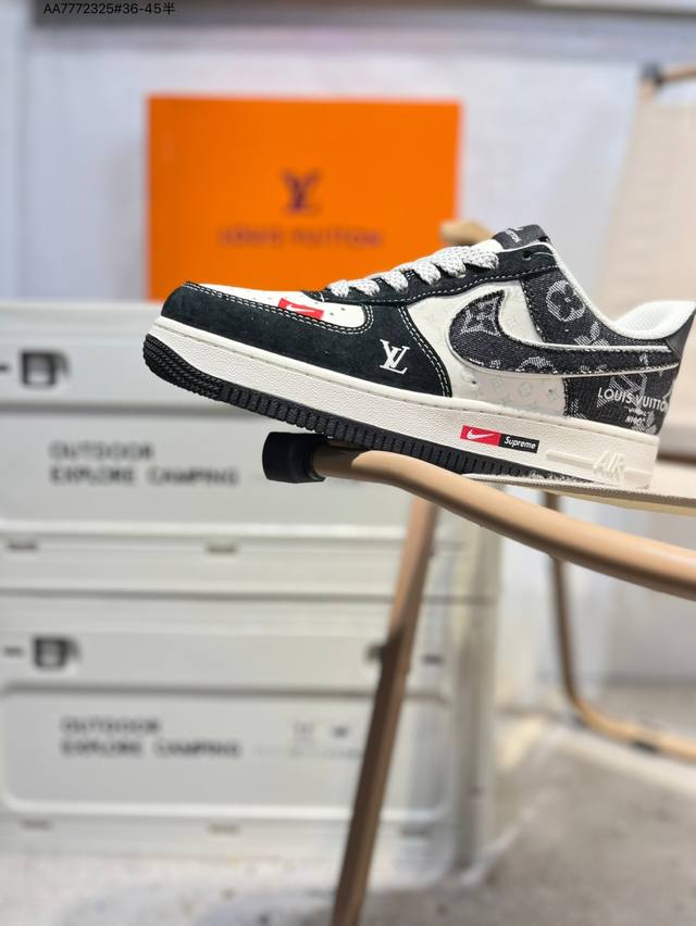 Lv X Nk Air Force 1'07 Low Air Force One Low-top Casual Sneakers#Custom leather,