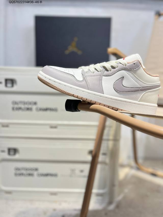 Company-grade top-grain leather Jordan Air Jordan 1 Low Aj1 low-top series baske