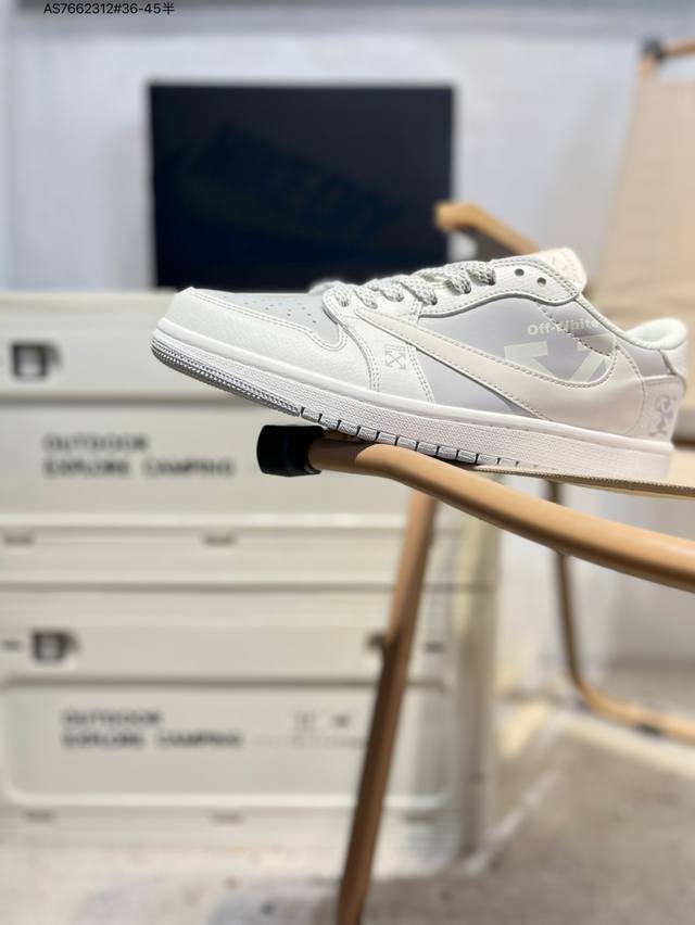 Company-grade top-grain leather Jordan Air Jordan 1 Low Aj1 low-top series baske