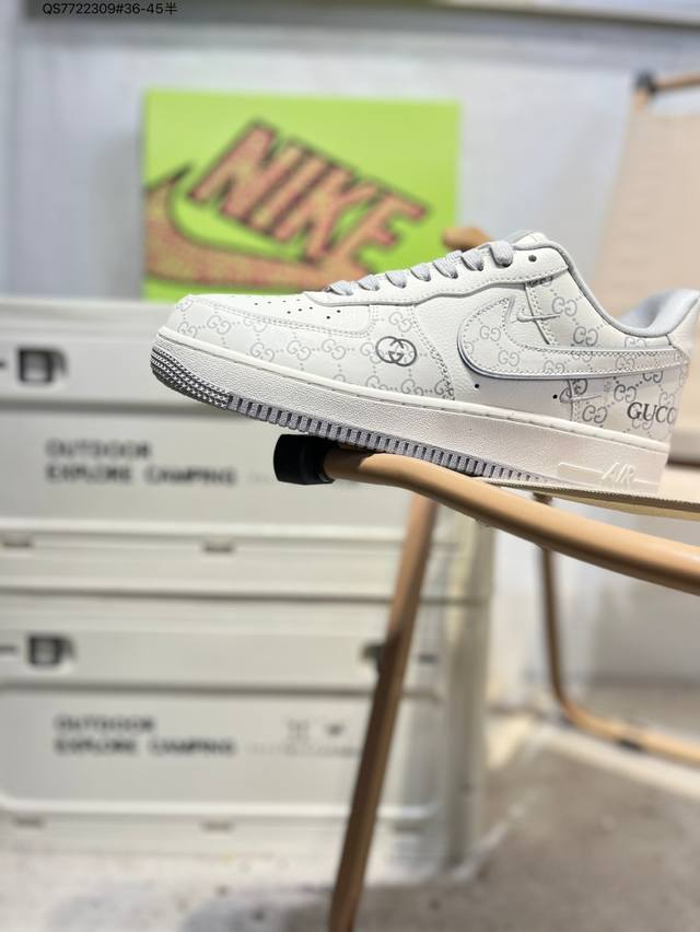 Stussy X NK Air Force 1'07 Low Air Force One Low-top Casual Sneakers#Custom leat