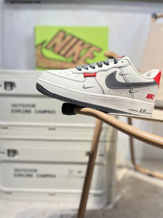 Nk Air Force 1'07 Low Air Force One low-top casual sneakers#Custom leather and o